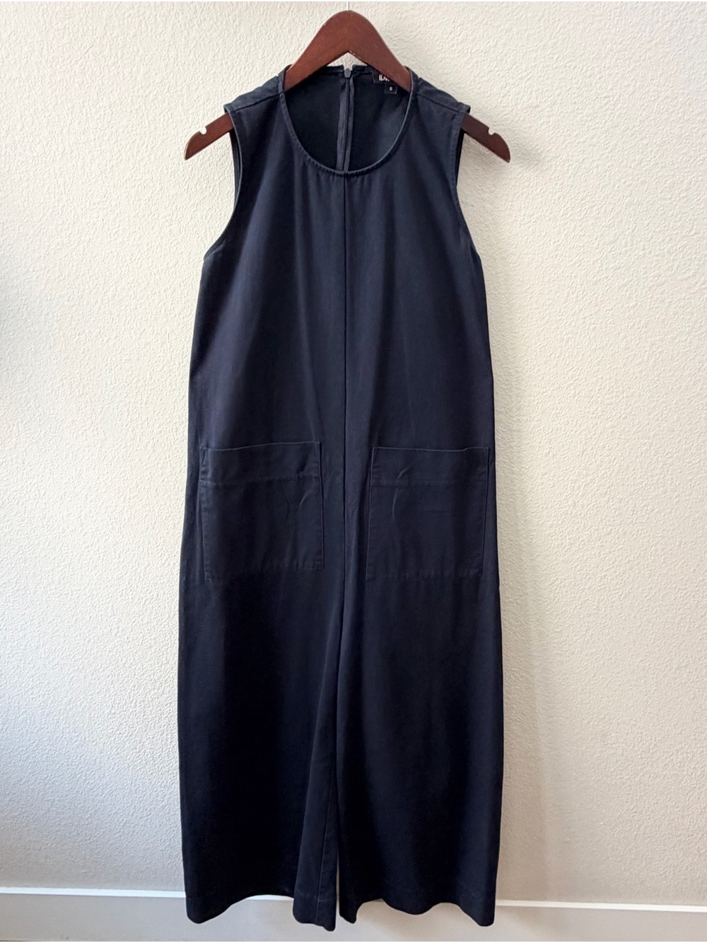 Ilana Kohn Navy Sleeveless Maxi Jumpsuit with Front Pockets